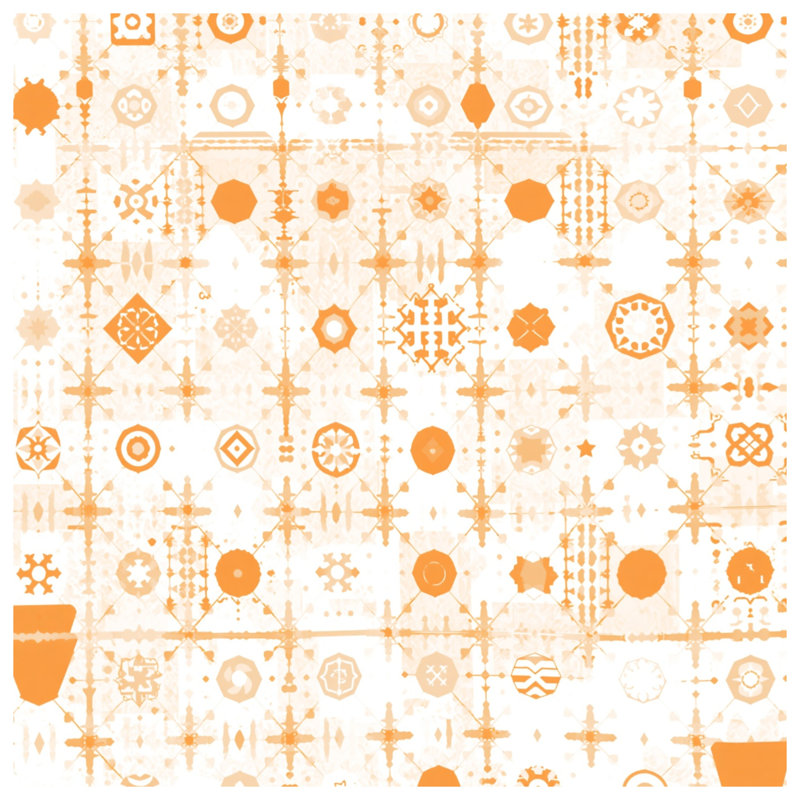 Orange Geometric Shapes Comforter, Twin Extra Long