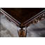 1Pc Rectangle Coffee Table With Traditional Style, Curved Legs, Solid Wood Structure, And Intricately Carved Design