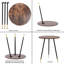 Table d'appoint contemporaine en bois avec 3 pieds pour chambres à coucher, salons, noir-1448965700