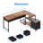 Home Office Desk With File Drawer & Power Outlet, Computer Desk With 3 Drawer, Storage Shelves, Corner Desk With Printer Cabinet-945324672