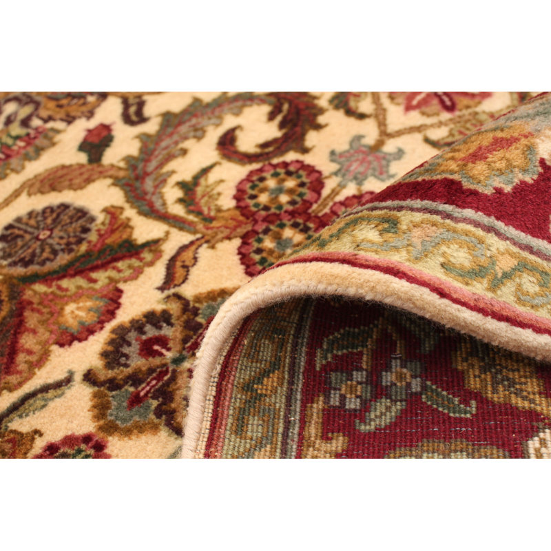 Tapis de zone en laine 4 pi x 6 po one-of-kind à la main noué la new age sultanabad