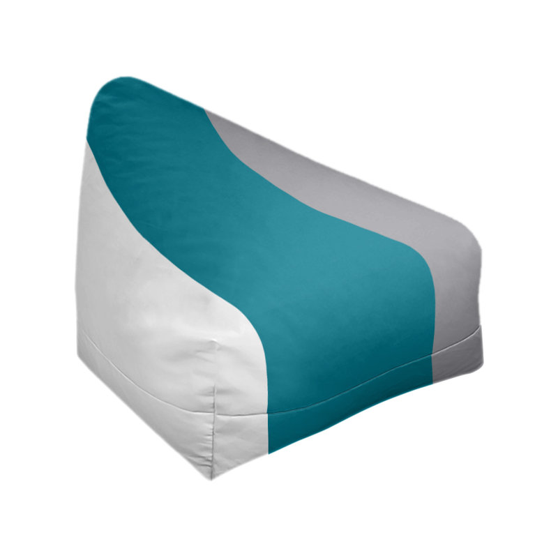 Fauteuil à billes Washington, 27 po x 27 po x 30 po, Blanc / bleu sarcelle / gris