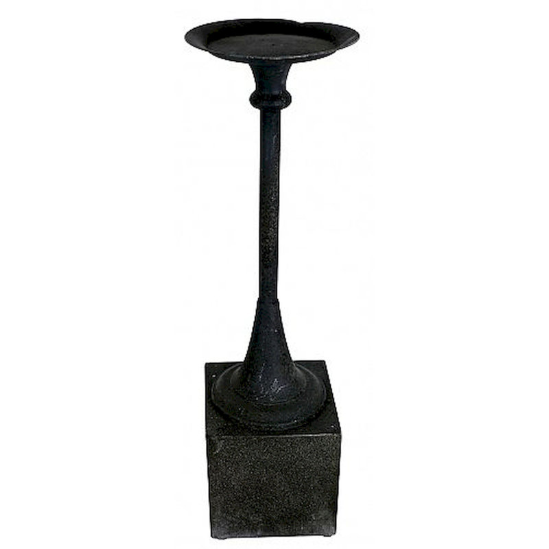 Metal Tabletop Candlestick, 17.5" H x 5.1" W x 5.1" D