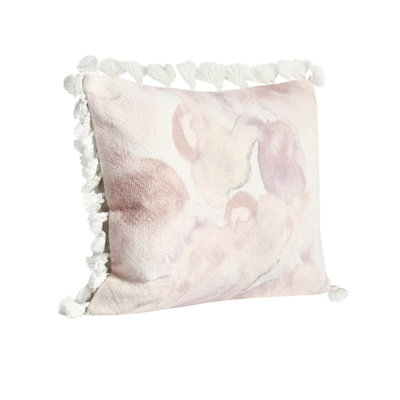 Lily Watercolor Cotton/Linen Accent Pillow
