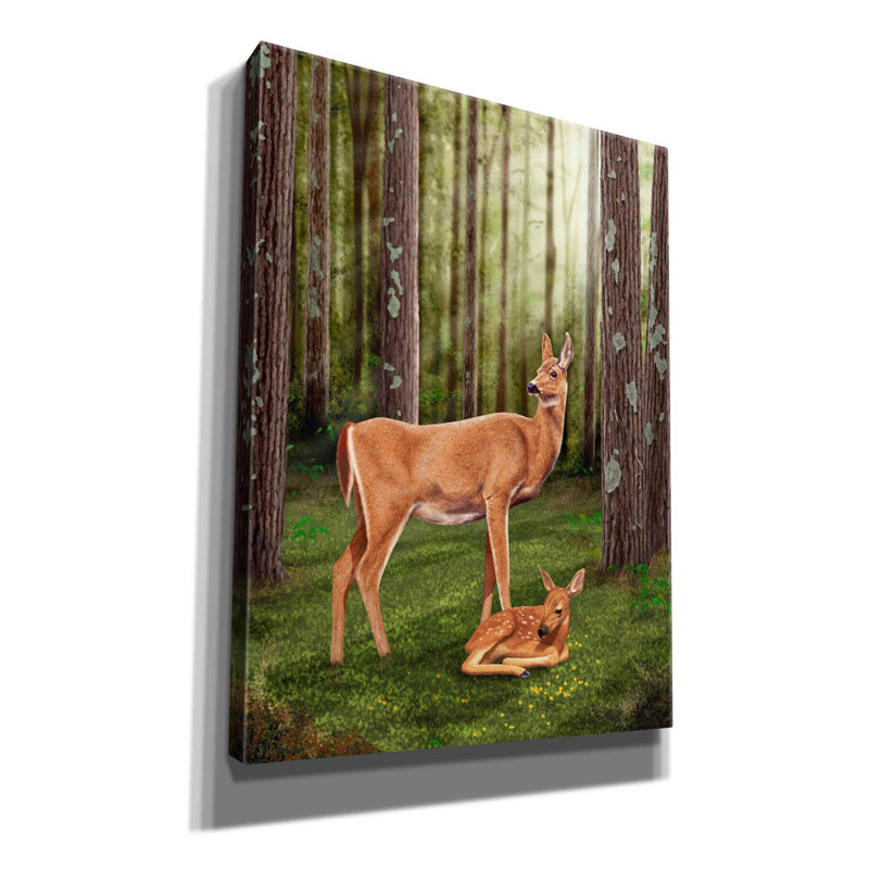 «Arriya Doe And Fawn» par Chris Dobrowolski, H 54 po x l 40 po x P 1,5 po