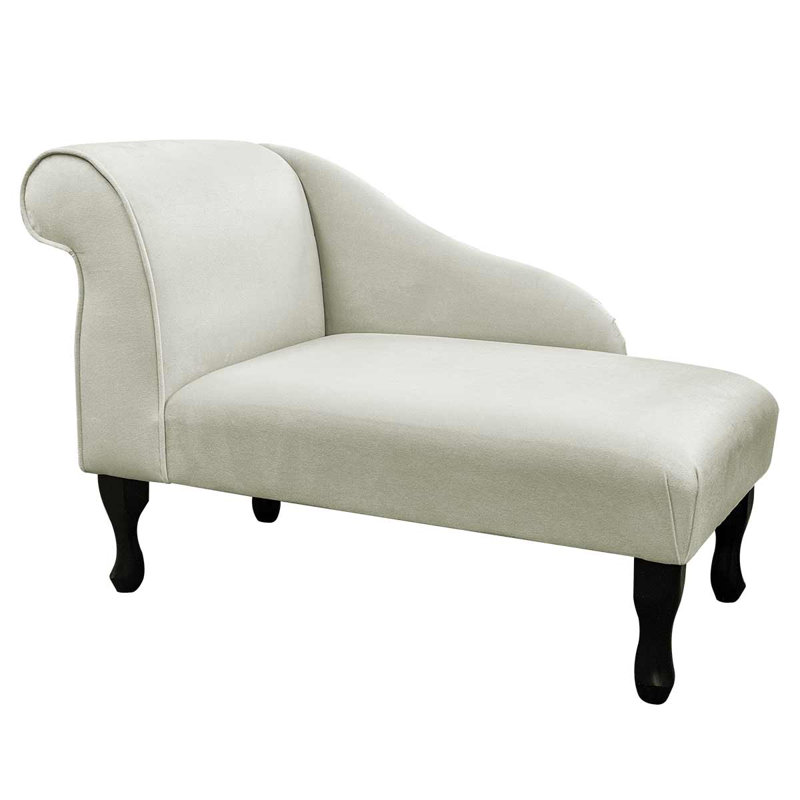 Cream Velvet Mini Chaise Longue