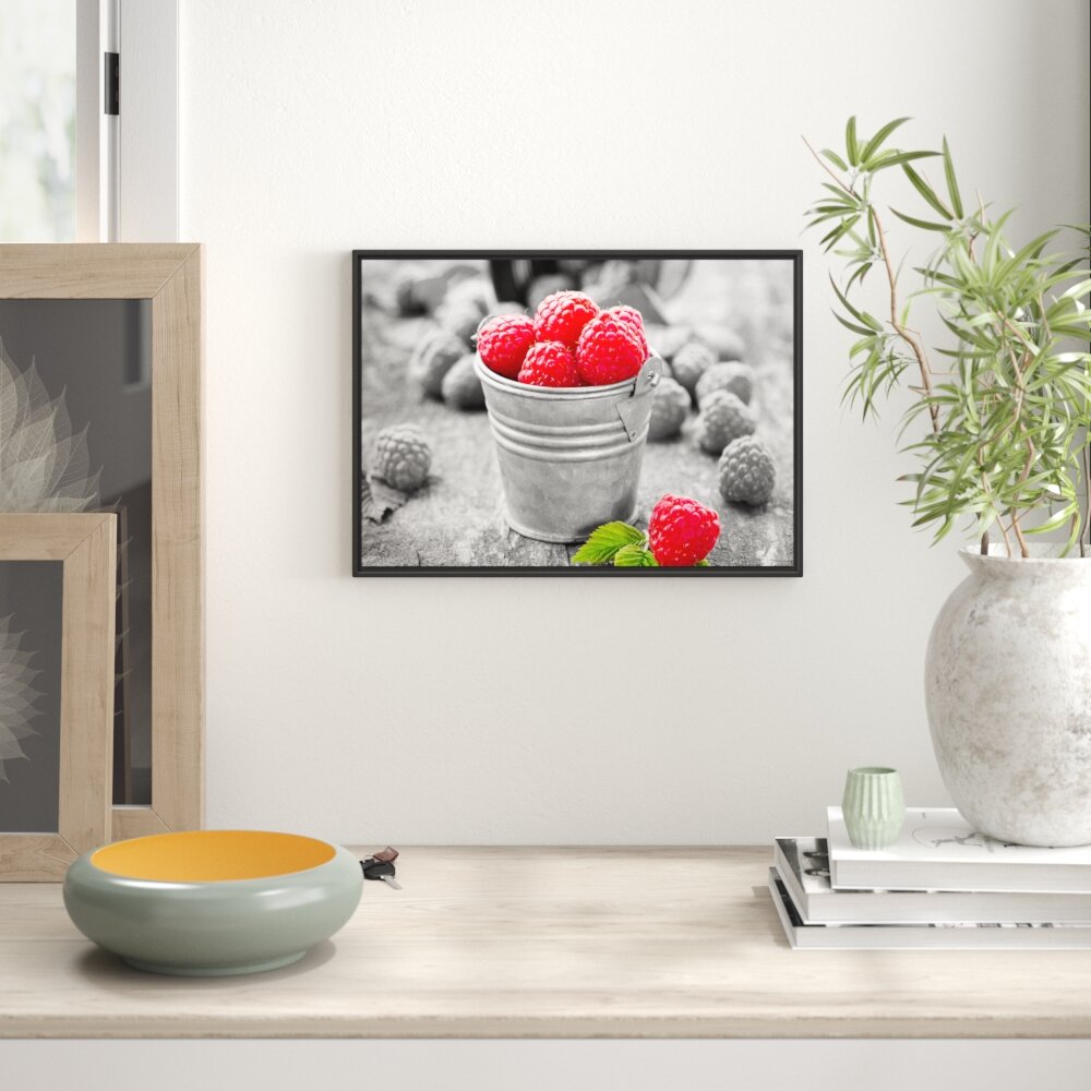 Gerahmtes Wandbild Früchte Eimer Obst Fruit food