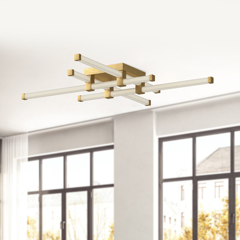 Blade LED Flush Mount, Brushed Gold