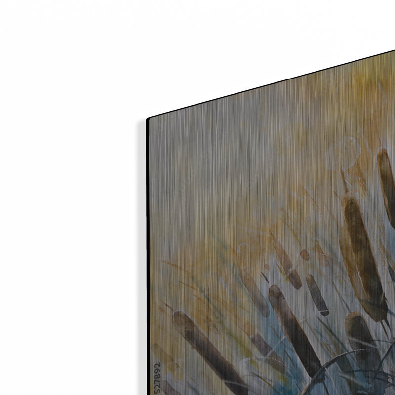 Ebern Designs «Bulrush» par Luxe Portfolio, paroi métallique, H 12 po x l 16 po