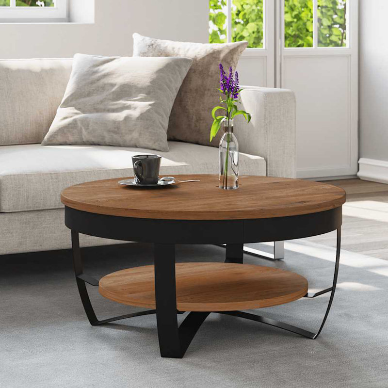 vidaXL Coffee Table Honey brown and black