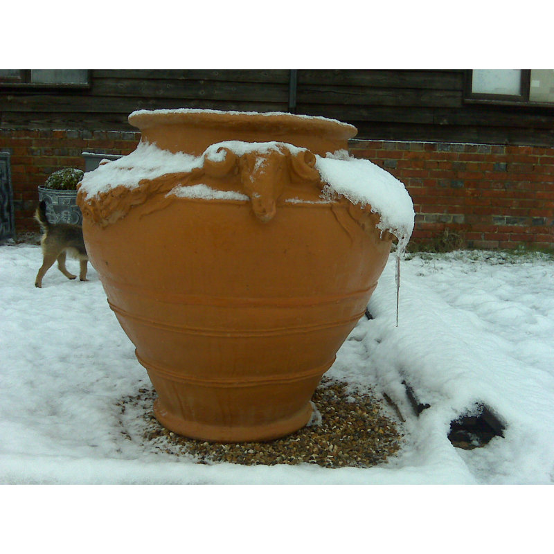 Crescio Handmade Urn Planter, Terracotta