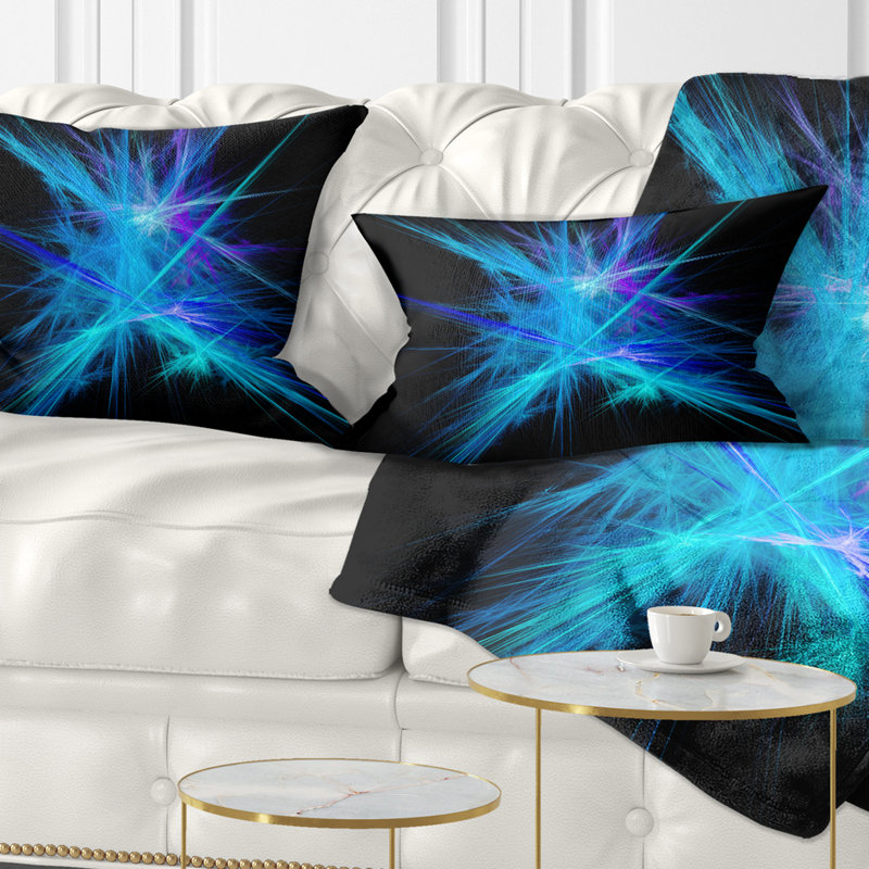 Spectre de lumière bleu clair - coussin imprimé abstrait