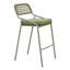 Ensemble de 2 tabourets de bar d'extérieur en rotin en acier thermolaqué de qualité hôtelière-10290021-10290024
