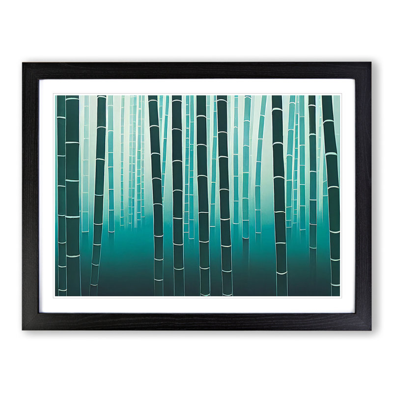 Intriguing Bamboo Forest - Framed Print, Black, 34cm H x 46cm W x 2cm D