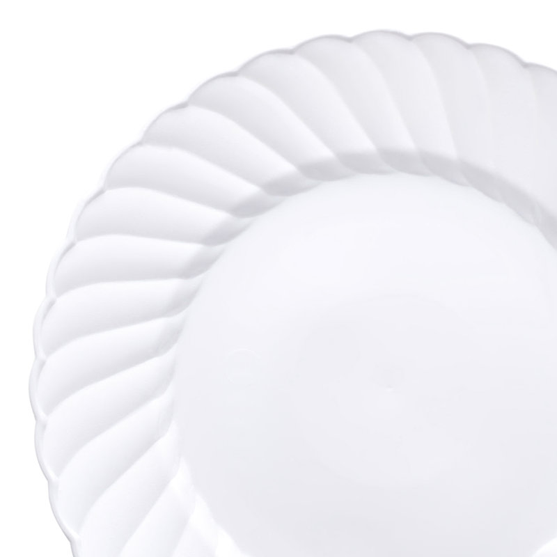 Plaques de buffet en plastique White Flair (9 po)