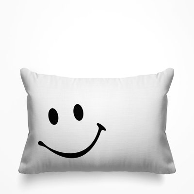 Sweet Happy Smiley Face Outdoor Rectangular Pillow Cover & Insert