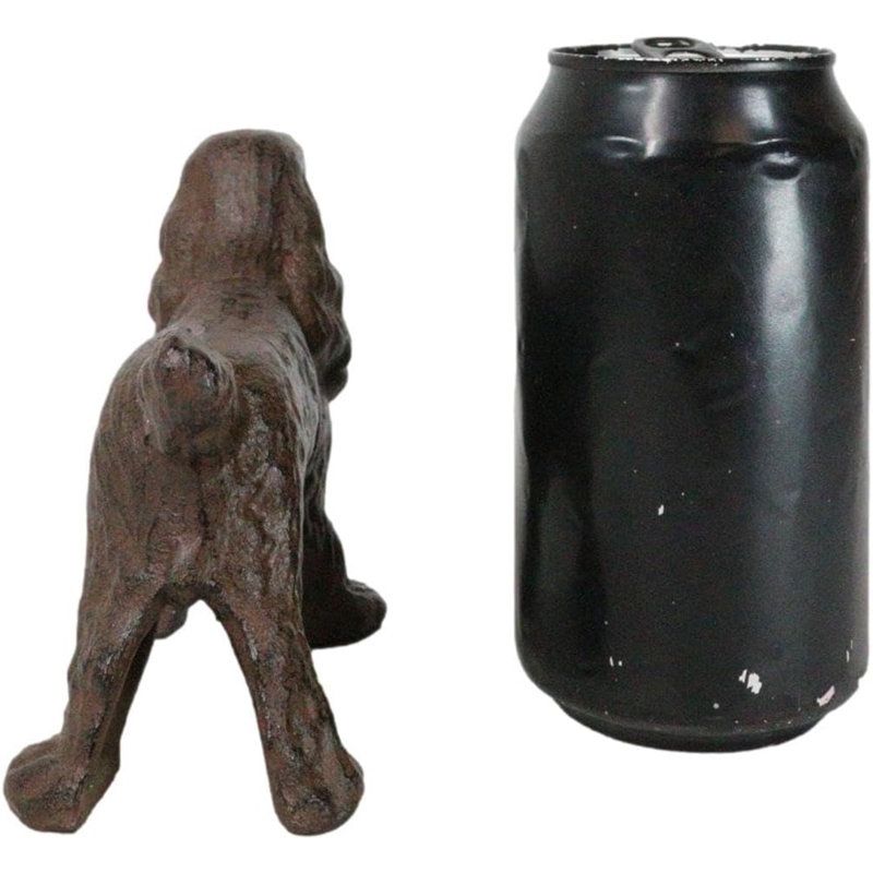 Rustic Brown Metal Cocker Spaniel Dog Statue