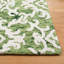 Tapis vert / blanc en laine touffeté à la main Arieah-1136472848