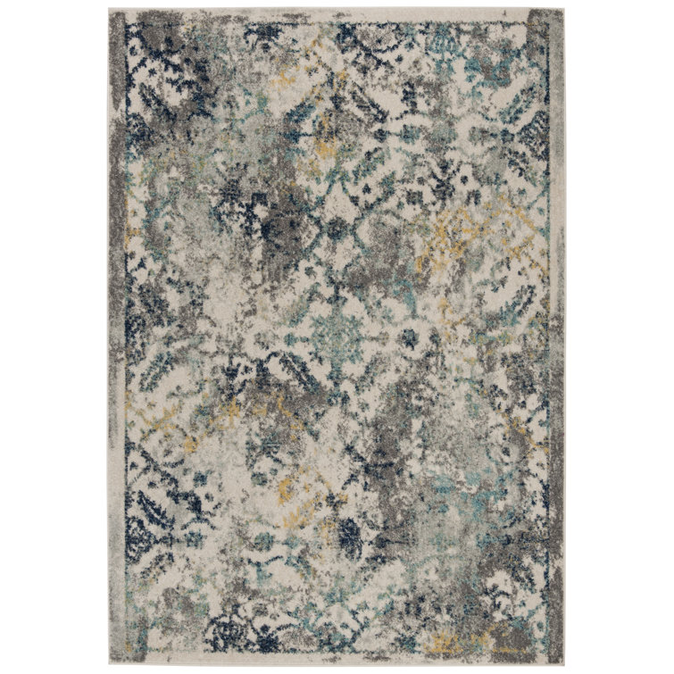 Tapis ivoire / bleu Christa