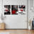 Red Wine And Roses Canvas Wrapped Wall Art Oil Painting Print Set Of 3 For Living Room Bedroom Kitchen Decor-59774998