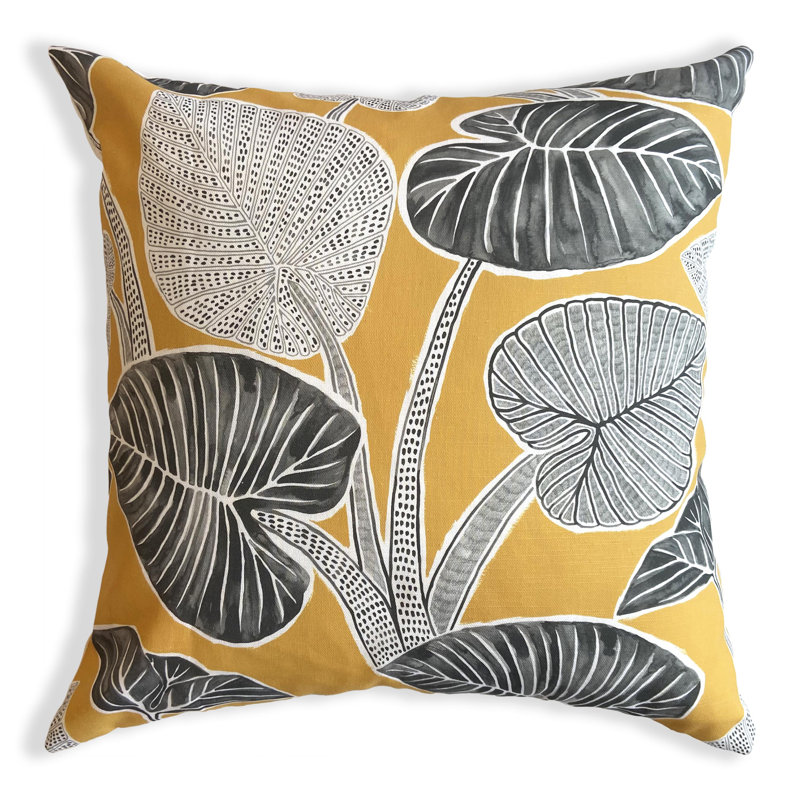 Floral Cotton Blend Reversible Pillow Cover