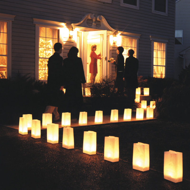 Ensemble de bougies luminaires - 12 unités, Blanc