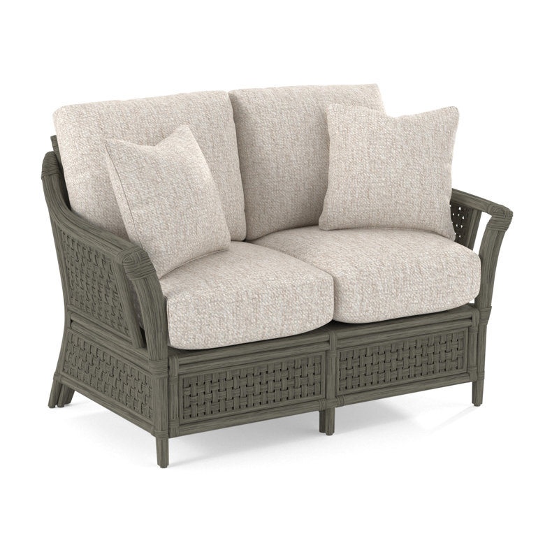 Boca Upholstered 55'' Loveseat, Greystone, Basic Blue; 