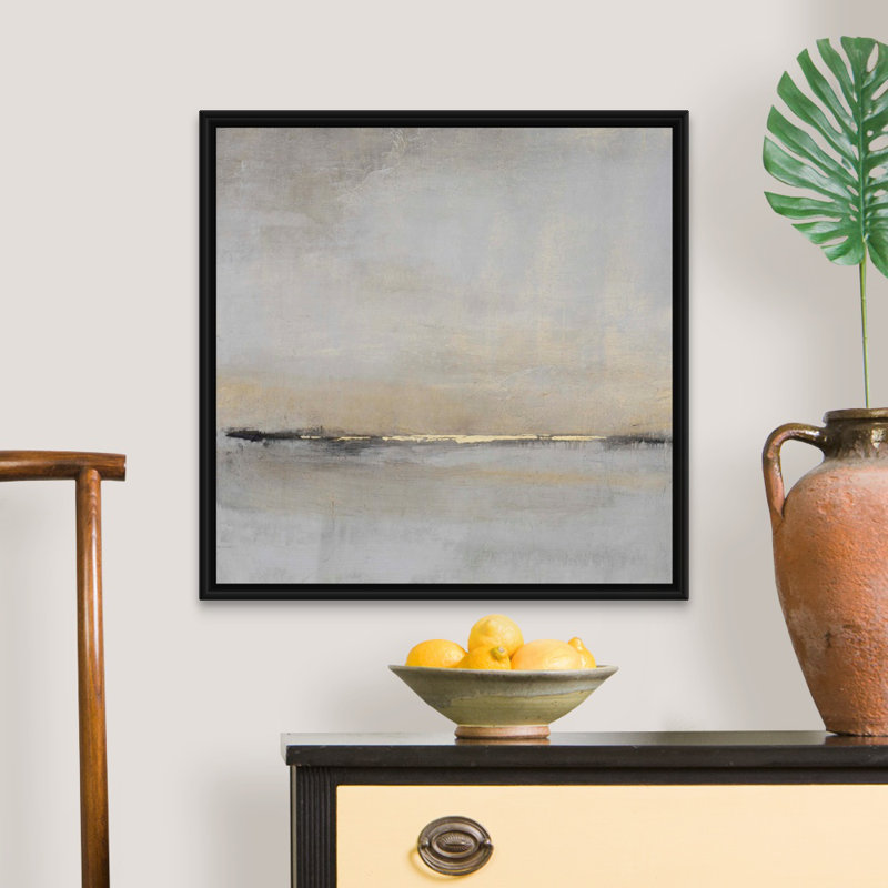 «Horizontal Flow II» par Tim O'Toole - Peinture sur toile, Toile avec cadre photo, H 26 po x l 26 po x P 1,75 po, Noir