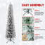 Arbre de Noël enneigé 7 pi - Arbre en PVC mince avec 469 pointes enneigées-1941399863