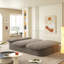 Canapé moderne pliable 2-en-1 avec couverture fonctionnelle et coussins moelleux, velours côtelé moelleux confortable pour la vie et la chambre à coucher-1507162612