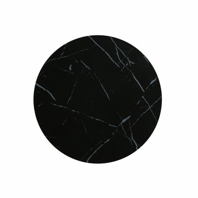 Table d'appoint / de table d'extérieur en béton léger MGO pour l'extérieur, marbre noir