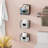 Bathroom 3-Pack No-Drill Wall Wire Baskets – Foldable, 5 Hooks & 3 Labels, Adhesive/Screw Mount, Wall/Countertop for Towels, Toiletries & More