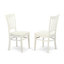 5 Piece Dining Table Set for 4 Includes a Round Kitchen Table with Dropleaf & Shelves and 4 Kitchen Dining Chairs, Linen White-1672357553-1668411762
