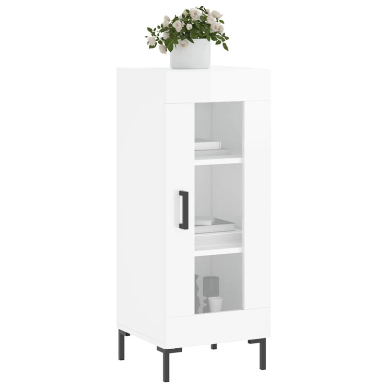 Malaia Display Cabinet, High Gloss White