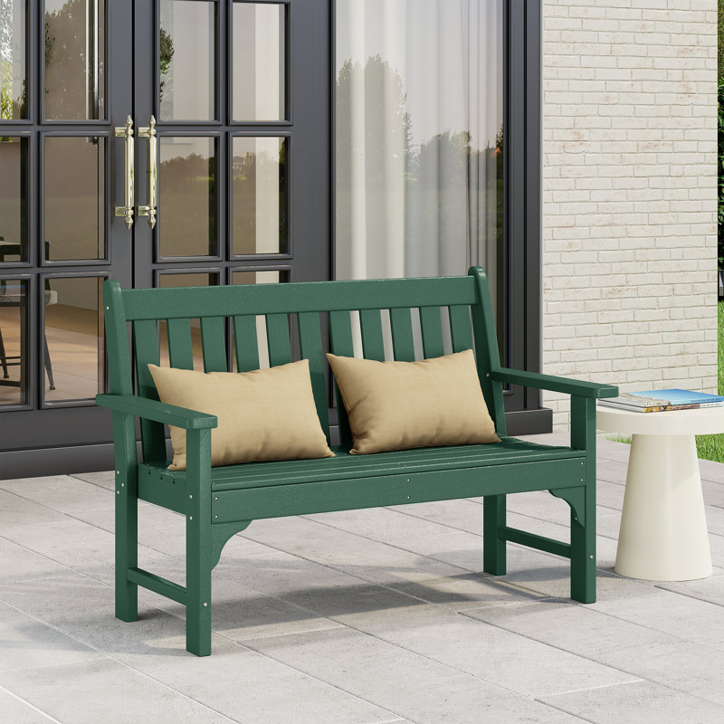 Banc de jardin en PEHD Laguna, Vert foncé