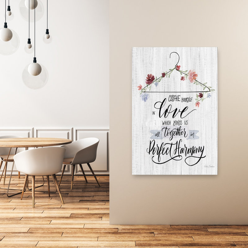 Affiche murale florale élégante, paisible et romantique avec verset biblique II, H 48 po x l 32 po