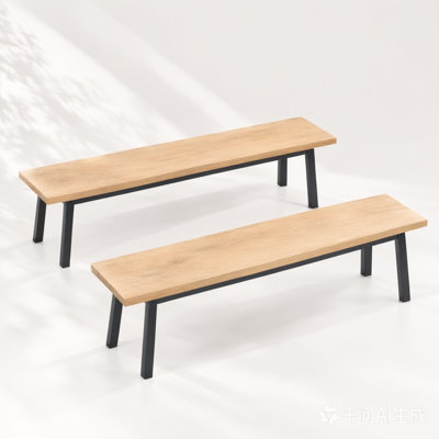 Banc d'entrée en bois massif 2 pièces, banc de chaussures pour l'intérieur