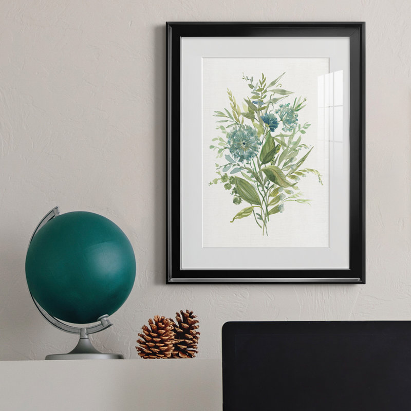 Greenery II - Peinture sur toile encadrée, Noir, H 18,5 po x l 24,5 po x P 1,5 po