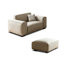 Fauteuil à coussin en polyester avec repose-pieds