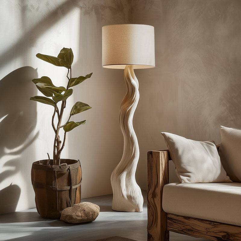 Lampe de salon moderne en bois