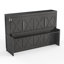 Lit escamotable double avec bureau, station de charge USB, lumières DEL, gris foncé-1150842689-1150842700