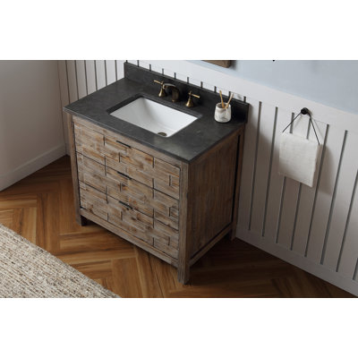 Mabella 36'' Single Bathroom Vanity with Stone Top