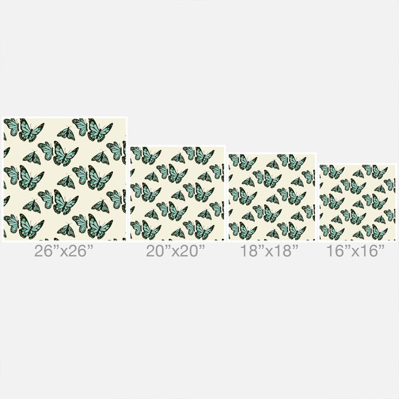 Coussin papillons monarch, 16 po x 16 po