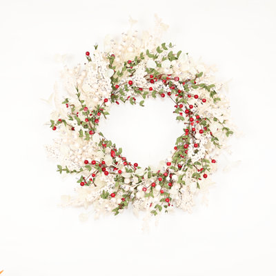 Couronne de fleurs artificielle 26 "pour Noël