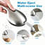 Ensemble de douche à double pommeau haute pression, pommeau de douche effet pluie avec douchette à main, barre de douche coulissante de 66 cm sans perçage, flexible de 1,5 m et inverseur à 3 voies, fini nickel brossé, robinetterie non incluse-134490934