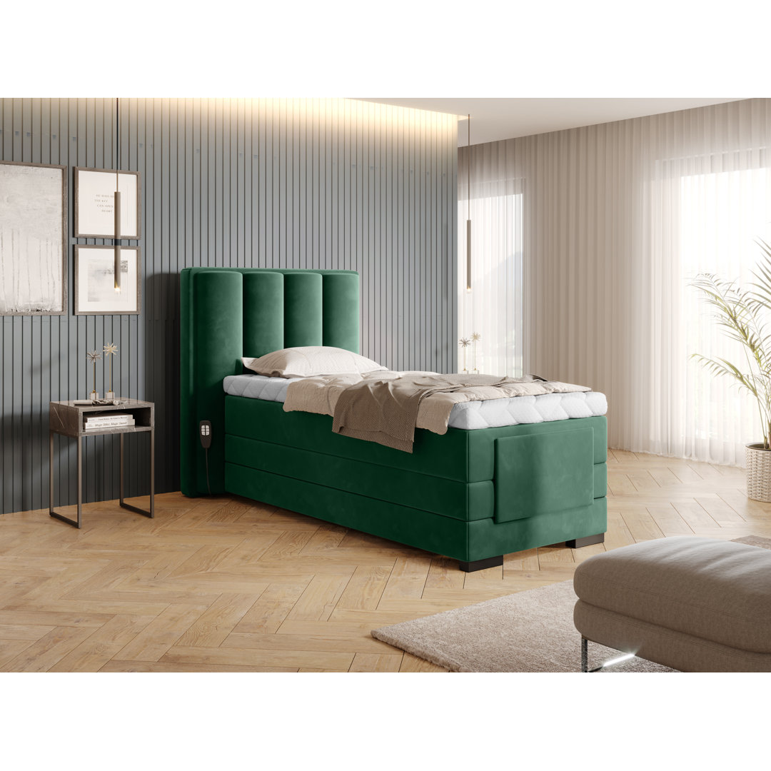 Elektrisch verstellbares Boxspringbett Ashli mit Topper