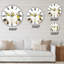 Trois canards blancs - horloge murale surdimensionnée-73143373
