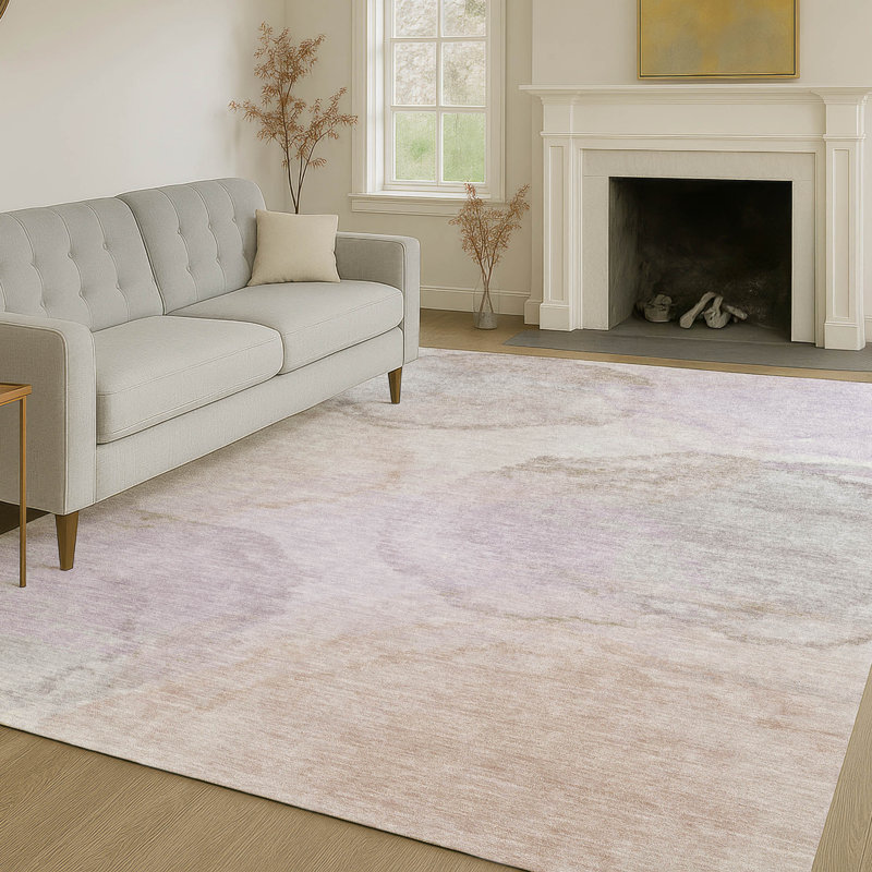 Tapis d'intérieur / extérieur lavable à la machine Chantille ACN2443, Taupe, 8 pi x 10 pi