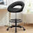 Adjustable Height Drafting Chair with Adjustable Foot Ring and Curved Back-1662762632