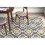 Tapis gris / jaune / crème à motif géométrique Caritta-29433630